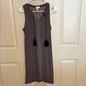 MICHAEL Michael Kors Black and White Midi Dress